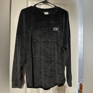 PINK Black Velour Sweater